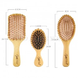 *Set COIFFURE 6 Peignes & Brosses à Cheveux en Bambou