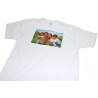 *T-shirt col rond 140g, blanc polyester quadri A4