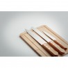 *Set de planche à découper en bambou avec 3 couteaux aiguisés