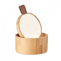 *Petite boîte à bijoux en bambou avec miroir amovible