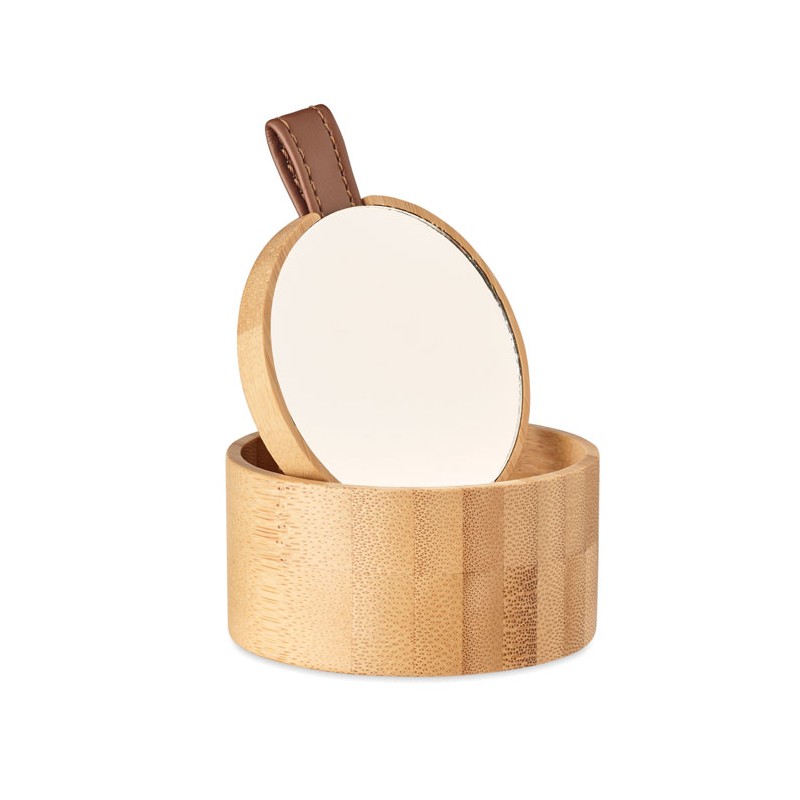 *Petite boîte à bijoux en bambou avec miroir amovible