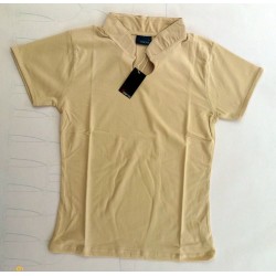 *T-Shirt Femme col Mao, 200g, 95% coton écru